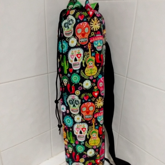 Electric Kats Handbags - sugar skull day of the dead yoga bag